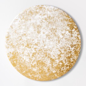 [NIKKO/RYOGETSU] フラットプレート(ゴールド)27cm 月 華やか 食洗器対応 陶磁器 日本製