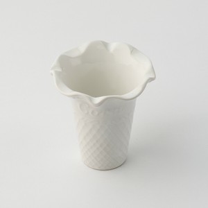ソフトクリームカップ　ホワイト【かわいい・楽しい・面白い・日本製・美濃焼】