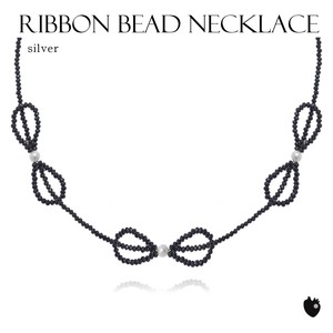Ribbon bead necklace リボンビーズ　ネックレス