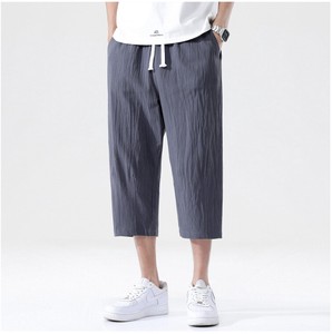 Short Pant Plain Color Cotton Linen
