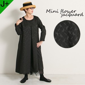 Casual Dress Jacquard Front black Formal One-piece Dress Tuck