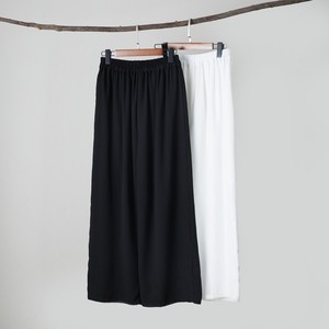Full-Length Pant Plain Color Wide Pants