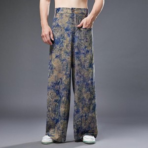 长裤 花卉图案 宽版裤