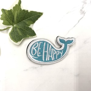 Brooche Whale Embroidered