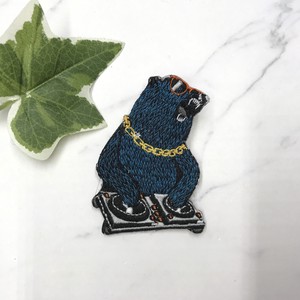Brooch Animal Music Embroidered
