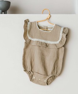 婴儿连身衣/连衣裙 蕾丝设计 无袖