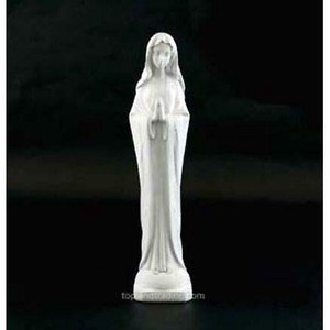 白い聖母マリア彫像 大理石風 高さ23cm 慈悲と愛の像-リビング 書斎 貴賓室 贈り物（輸入品)