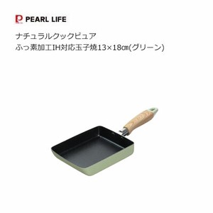 Frying Pan IH Compatible Green 13 x 18cm