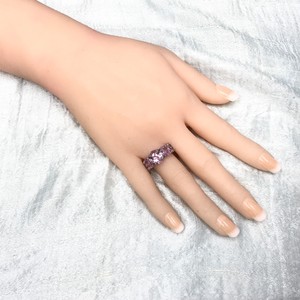 Silver-Based Pearl/Moon Stone Ring sliver Pink Bijoux Rings Rhinestone