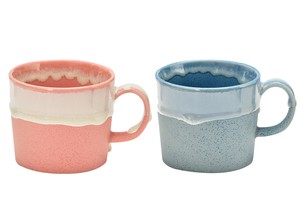 CaKe Mug マグペアA（ピンク　ブルー）　【日本製　美濃焼】（母の日　ケーキ　マグカップ　クリスマス）