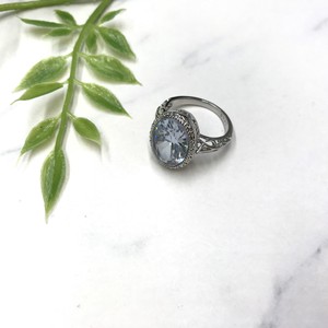 银戒指（珍珠/月光石） Design 巴洛克碎石 宝石