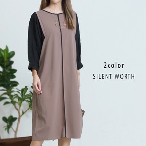 【SALE】配色切替パイピングデザインワンピース♪