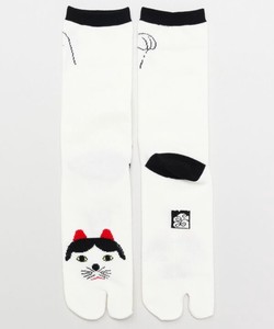 Crew Socks Lucky-cat 25 ~ 28cm Made in Japan