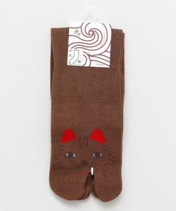 Crew Socks Lucky-cat Chatora-cat 23 ~ 25cm Made in Japan