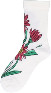Crew Socks Floral Pattern