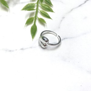 Silver-Based Pearl/Moon Stone Ring sliver Bijoux Rings