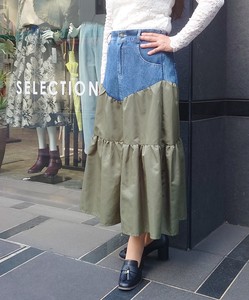 【2023新作】デニムリメイク風 デニムスカート　大きいサイズ  chouchou東京