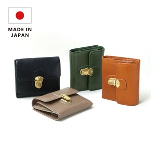 【日本製】本革 ヌメオイルシュリンク 差し込み金具二つ折り財布 / Folna