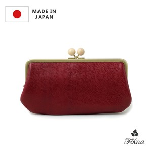 【日本製】本革 ウッドボールがま口 長財布 / Folna