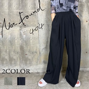 Full-Length Pant Pintucked Cotton Linen Wide Pants M