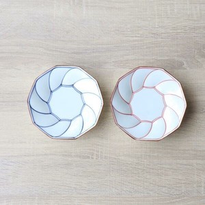 取り皿 ネジリ線5寸皿 2色 青線 赤線 中皿 器 食器  [日本製/有田焼/和食器]