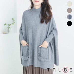 Sweater/Knitwear Rabbit Fur Poncho