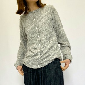 【23年　秋冬新作】 【manoamano】ガーゼ天竺ねじれカーディガン