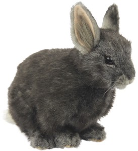 ピグミーウサギ グレー 18　【HANSA】【ぬいぐるみ】【動物】【アニマル】【手作り】