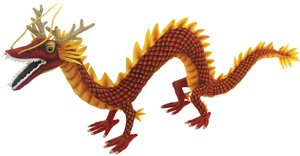 ドラゴン レッド 60　【HANSA】【ぬいぐるみ】【動物】【アニマル】【手作り】