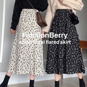 【2024新作】小花柄 フレアスカート Aラインスカート  韓国ファッション