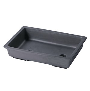 【日本製プランター/瀬戸焼盆栽鉢】□64830 CHOHO-ASAGATA PLANTER 10" SUMI