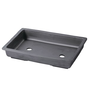 【日本製プランター/瀬戸焼盆栽鉢】□64831 CHOHO-ASAGATA PLANTER 12" SUMI