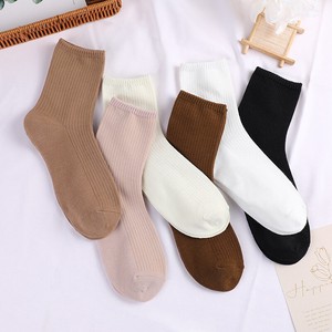 Socks Plain Color Socks Ladies'
