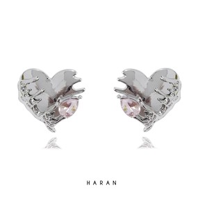 Pierced Earrings Titanium Post Pink