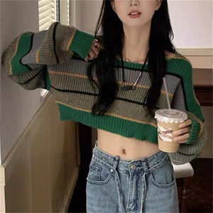 Sweater/Knitwear Long Sleeves Stripe Ladies' Autumn/Winter