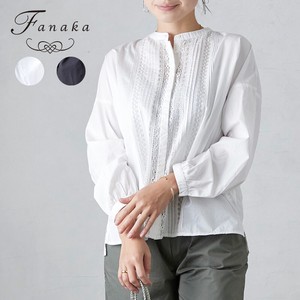 Button Shirt/Blouse Leaver Lace Pintucked Fanaka