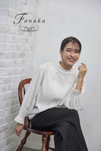 Button Shirt/Blouse Leaver Lace Pintucked Fanaka