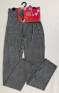 Leggings Peach-Skin Fabric Checkered 10/10 length