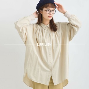 【予約販売】●10月上旬入荷予定　サンドウォッシュローン　シャツチュニック【2023秋冬】