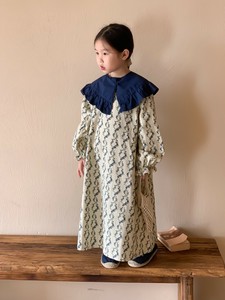韓国スタイル 襟は脱着可能 ロークンフラワー ラペルドレス ベビー 新生児 キッズ 子供服 秋冬