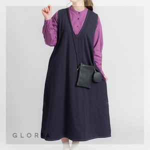 Casual Dress Twill Buttons Cotton One-piece Dress