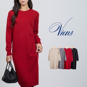 Casual Dress Plain Color Layered Knit Dress 4-colors