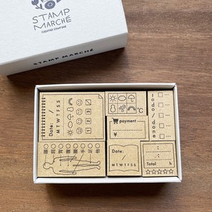 【手帳スタンプ】手帳スタンプBOX（kit-003）スタンプマルシェ 日本製 はんこ