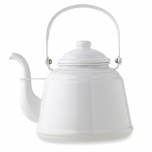 Enamel Kettle White IH Compatible Retro Made in Japan