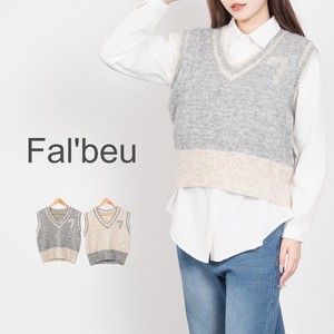 Vest/Gilet V-Neck Sweater Vest Short Length Autumn/Winter 2023 2-colors