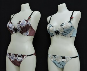 カジュアルブラショー　＜花柄チュールレース＞　クィーンサイズ　3色　9月新商品