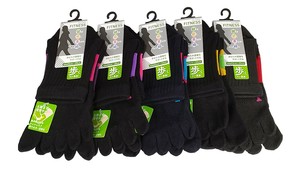 【フィットネス5本指】　表糸綿100％　メッシュ入り　滑り止め付き