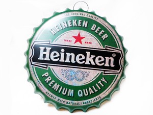 王冠型の壁掛け装飾【王冠エンボスサイン　ハイネケン】Heineken