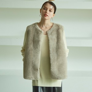 Vest/Gilet Faux Fur Collarless