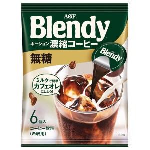 AGF ブレンディポーションコーヒー無糖 6個 x12【コーヒー】